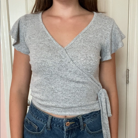 Grey Ruffle Shirt - Picture 2 of 5